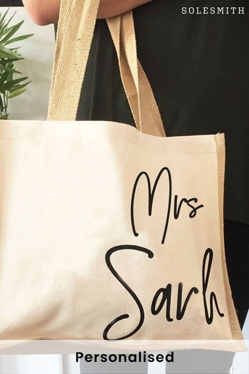 Personalised Teacher Gift Jute Bag by Solesmith (K57138) | £24