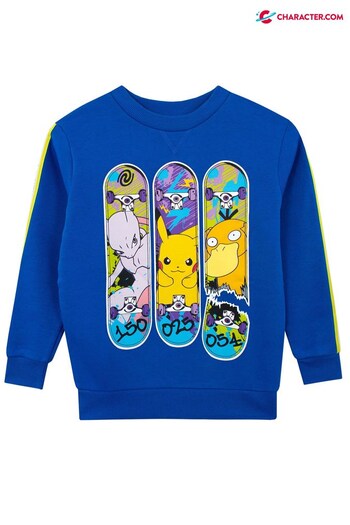 Character Blue Pokémon Long Sleeve Sweatshirt (K57174) | £34