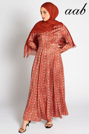 Aab Red Tabreez Maxi Dress (K57299) | £44