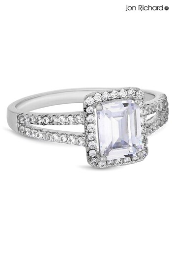 Jon Richard Silver Plated Crystal Pave Megan Sized Ring (K57320) | £25