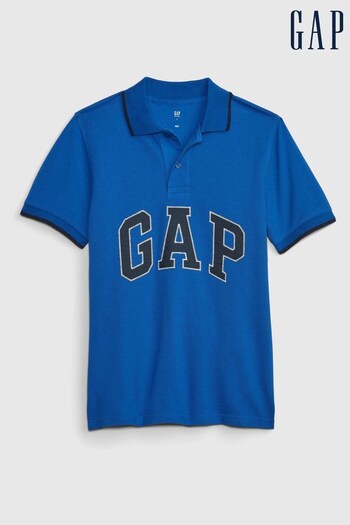 Gap Blue Logo Short Sleeve Polo Shirt (K57336) | £18