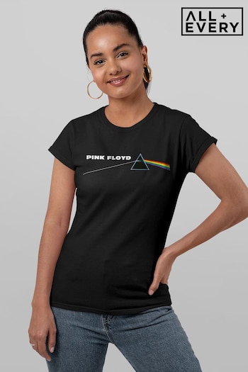 All + Every Black Pink Floyd Dark Side Of The Moon Album Cover Music Women's T-Shirt (K57488) | £24