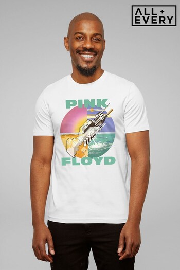 All + Every White Pink Floyd Wish You Were Here Music Men's T-Shirt (K57502) | £22