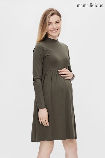 Mamalicious Beluga Mock Neck Maternity Smock Dress (K57514) | £28
