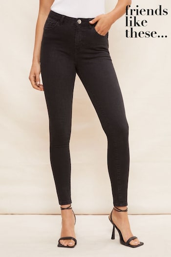 mock-neck sleeveless dress Neutrals Black Midrise Contour Jeans (K57614) | £30