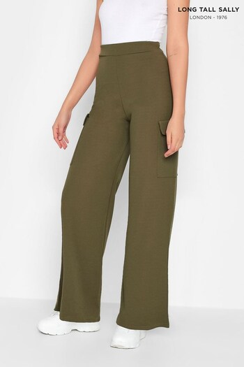 Long Tall Sally Green Wide Leg Cargo Trouser (K57985) | £33