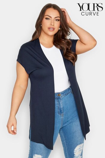 Yours Curve Blue Grown On Sleeve Cardigan (K58111) | £20