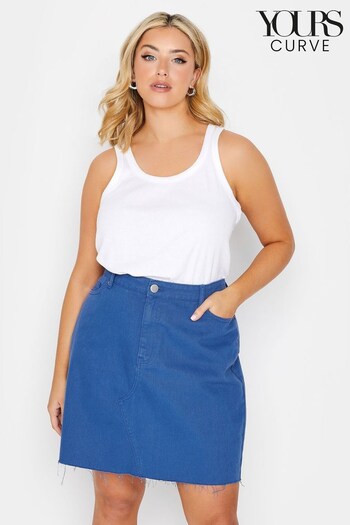Yours Curve Blue Skirt (K58375) | £24