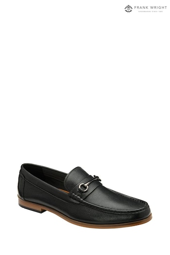 Frank Wright Black Men's Leather Loafers (K58797) | £60