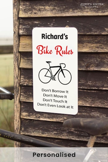 Personalised Bike Rules Sign by Jonny's Sister (K59729) | £28
