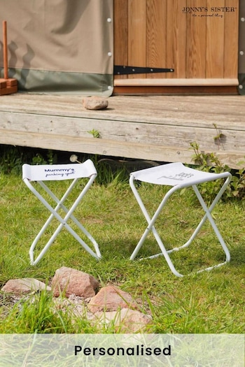 Personalised Grey Camping Stool by Jonny's Sister (K59730) | £25