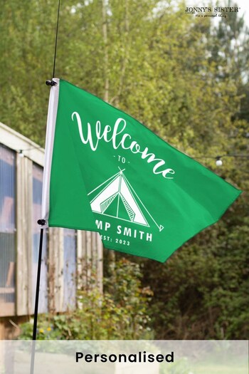 Personalised Green Camping Flag by Jonny's Sister (K59738) | £26