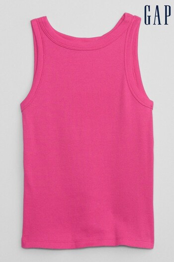 Gap Pink Ribbed High Neck Vest (K59922) | £7