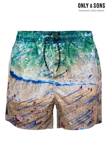 Only & Sons Beachside Print Swim Shorts (K60091) | £22