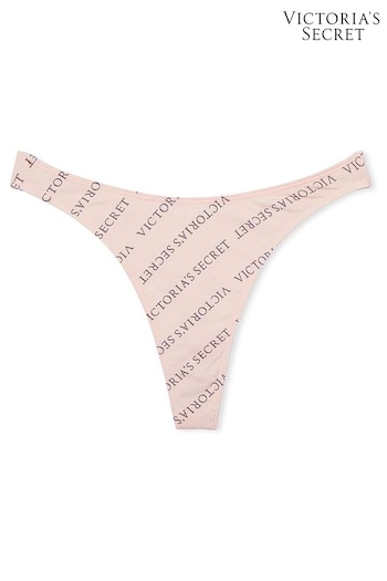 Victoria's Secret Purest Pink Logo High Leg Scoop Thong Knickers (K60266) | £9