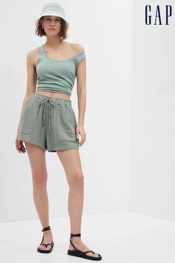 Gap Khaki Green Crinkle Gauze Shorts (K60489) | £30