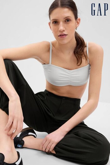 Gap White Fit Power Low Impact Ruched Sports Bra (K60508) | £30
