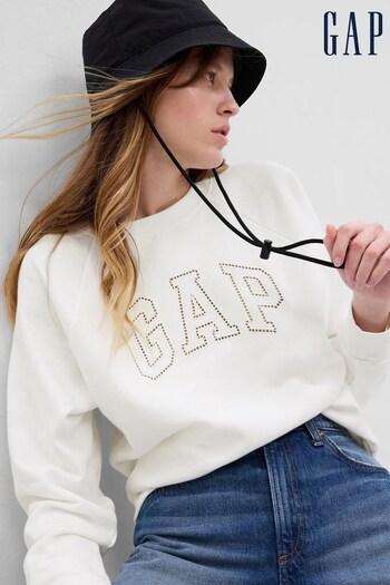 Gap White Broderie Logo Sweathshirt (K60517) | £40