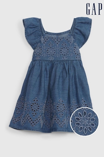 Gap Blue Baby Eyelet Denim Dress (K60647) | £30