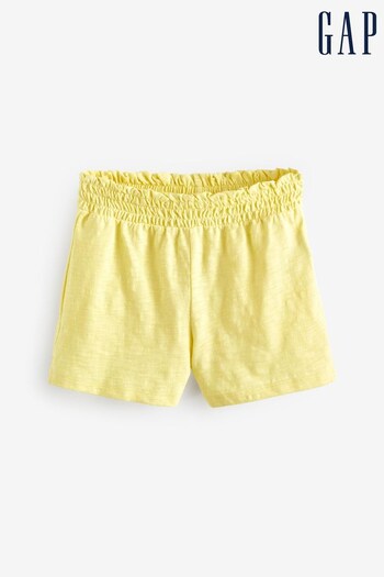 Gap Yellow Smocked Jersey Pull-On verwaschenem Shorts (K60743) | £15
