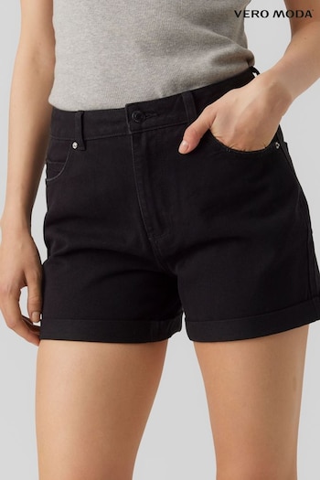 VERO MODA Black Mom Denim Shorts (K60794) | £24