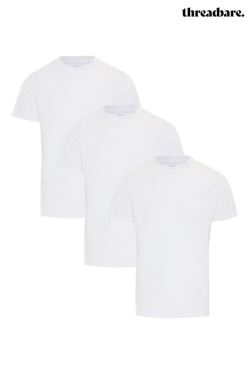 Threadbare White 3 Pack Essential Short Sleeve T-Shirts (K60808) | £22