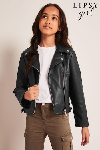 Lipsy Black Faux Leather Biker Jacket (K60968) | £37 - £45