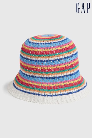 Gap Red Stripe Crochet Bucket Hat (K61097) | £20