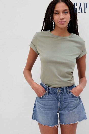 Gap Green Organic Cotton Vintage Short Sleeve Crew Neck T-Shirt (K61114) | £18