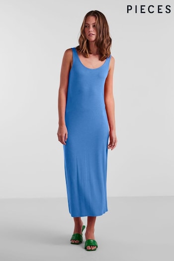 PIECES Blue Sleeveless Jersey Maxi Dress (K61240) | £18