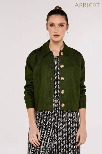 Apricot Green Linen Jacket (K61260) | £49