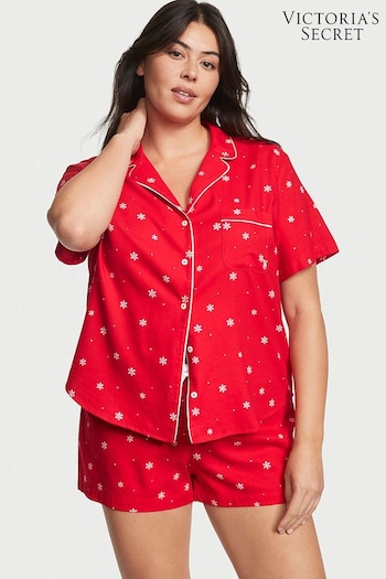 Victoria's Secret Lipstick Red Snowflakes Short Pyjamas (K61361) | £45
