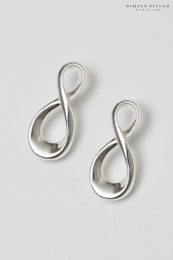 Simply Silver Silver Polished Chunky Infinity Earrings (K61504) | £35
