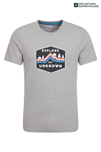 Mountain Warehouse Grey Mens 100% Organic Cotton Lightweight T-Shirt (K61544) | £23