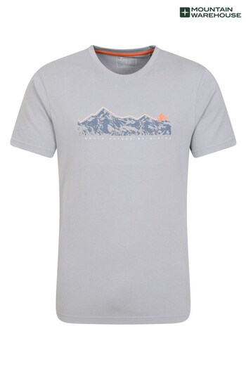 Mountain Warehouse Grey Mens 100% Organic Cotton Lightweight T-Shirt (K61545) | £23