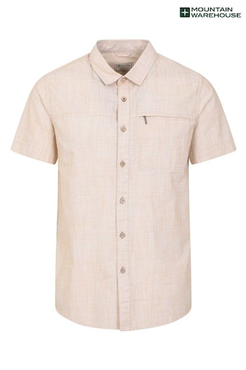Mountain Warehouse Yellow Coconut Slub Texture 100% Cotton Mens Shirt (K61558) | £29
