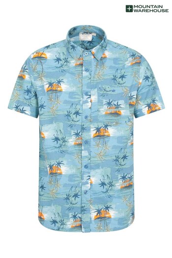 Mountain Warehouse Blue Hawaiian Short Sleeve Mens Shirt (K61561) | £30
