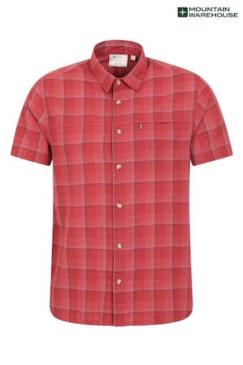 Mountain Warehouse Red Holiday Mens Cotton Shirt (K61563) | £27