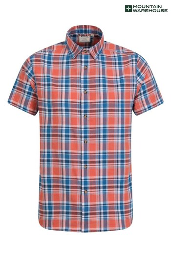 Mountain Warehouse Orange Weekender Mens Cotton Shirt (K61569) | £25