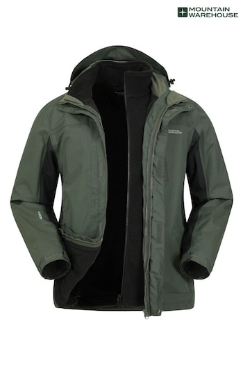Mountain Warehouse Green Thunderstorm 3 in 1 Jacket -  Mens (K61613) | £112
