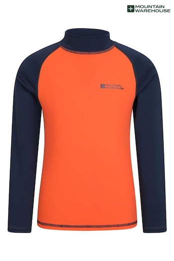 Mountain Warehouse Orange Kids Long Sleeved Rash Vest (K61726) | £23