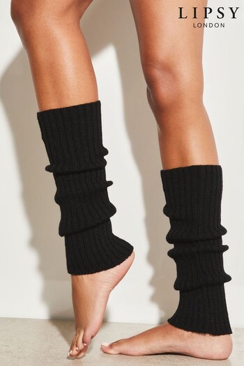Lipsy Black Knitted Chunky Leg Warmers (K61893) | £15
