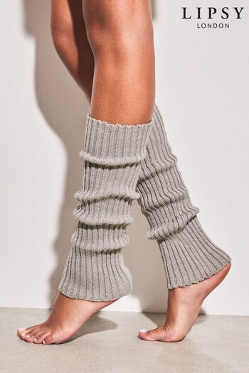 Lipsy Grey Knitted Chunky Leg Warmers (K61903) | £15