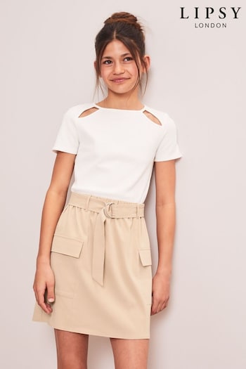 Lipsy Camel Belted Cargo Skirt (K62062) | £22 - £30