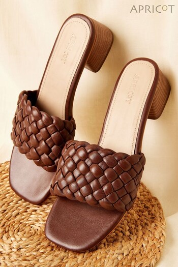 Apricot Brown Knotted Leather Sandal (K62095) | £38