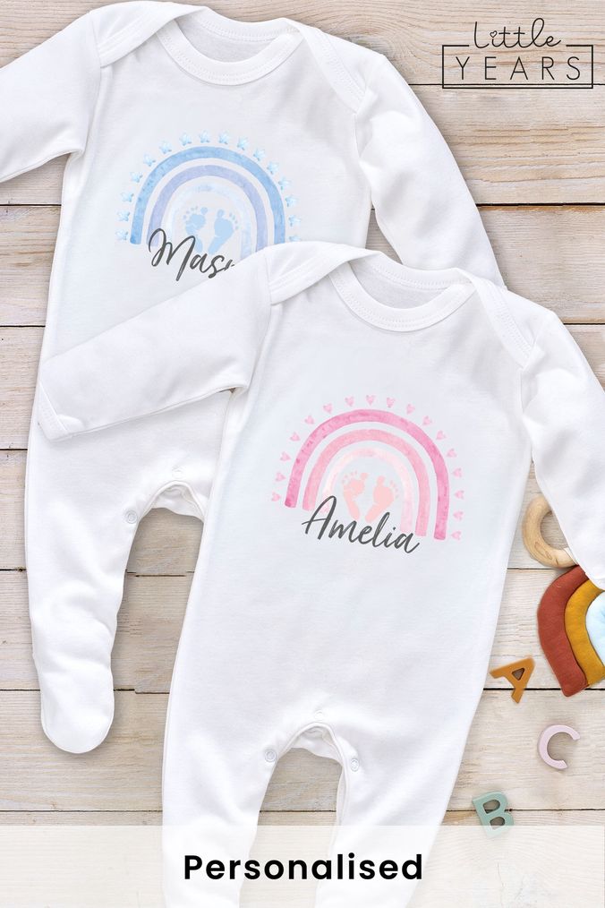 Personalised baby hot sale clothes uk