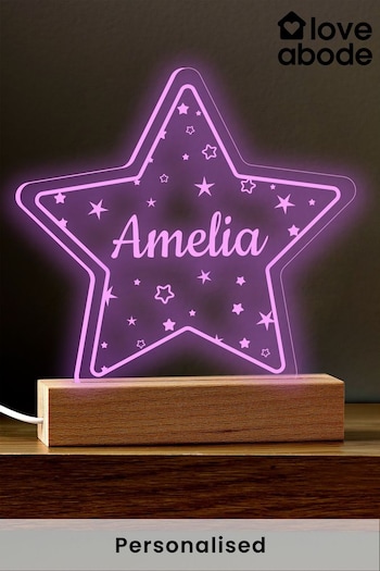 Personalised Star LED Night Light by Loveabode (K62165) | £22