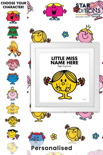 Personalised Little Miss Art Print 20x20cm Framed by Star Editions (K62268) | £35