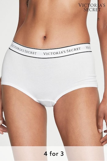 Victoria's Secret White Short Logo Knickers (K62389) | £9