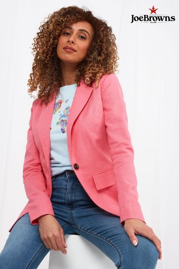 Joe Browns Pink The Line Mix Lucy Suit Jacket Contains Linen (K62499) | £75